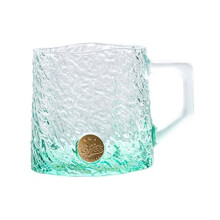 Gobelet isotherme de 270 ml avec anse, petit verre coloré transparent pour café, thé, jus, lait