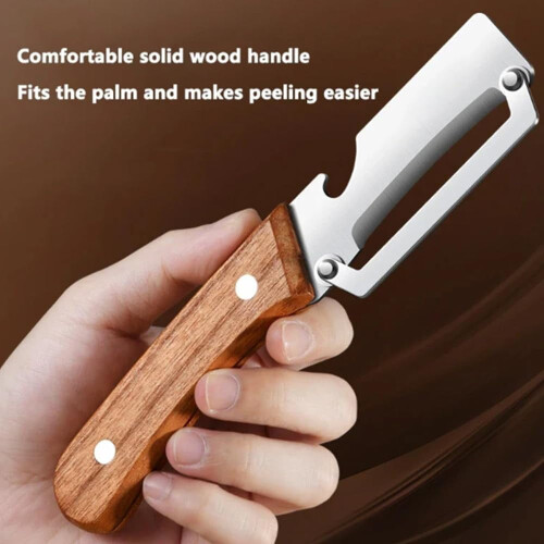 2-in-1 Gemüseschäler und Flaschenöffner aus Edelstahl 1
