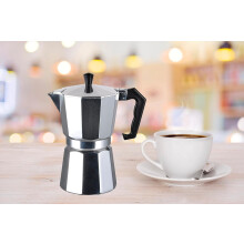 Stovetop Espresso and Coffee Maker, Moka Pot for Classic Italian and Cuban Café Brewing, Cafeteria, (9-Cup)