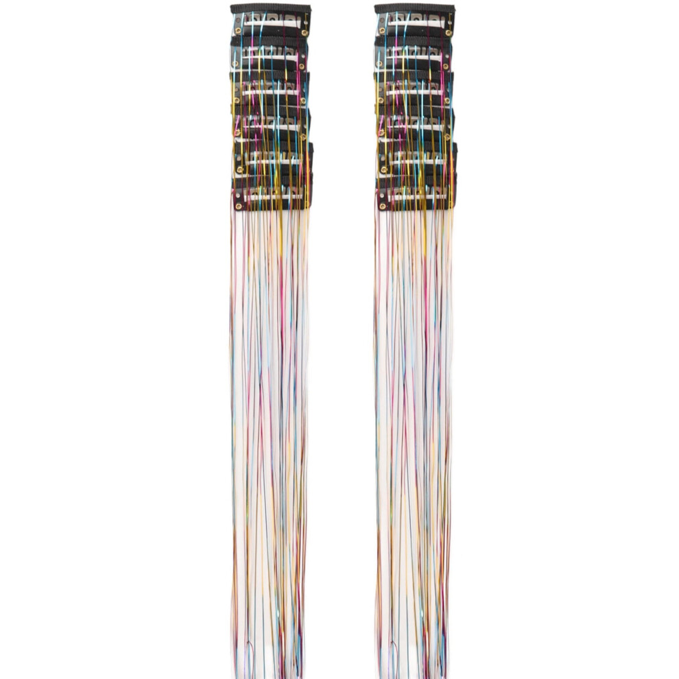 Unisex Glitter Tinsel Hair Extensions Â 12-Piece Set,