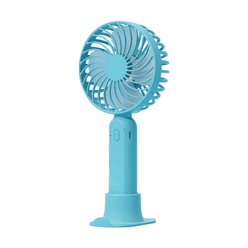 Mini Portable Usb-C Fan, 3-Speed Rechargeable Pocket Fan With Lanyard Â Compatible With Usb-C Blue 9181073330230