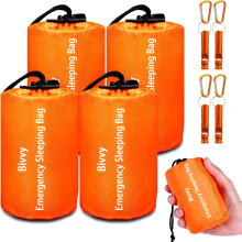 Emergency Sleeping Bag – Portable Waterproof Thermal Bivy Sack, Compatible with Camping & Survival Gear