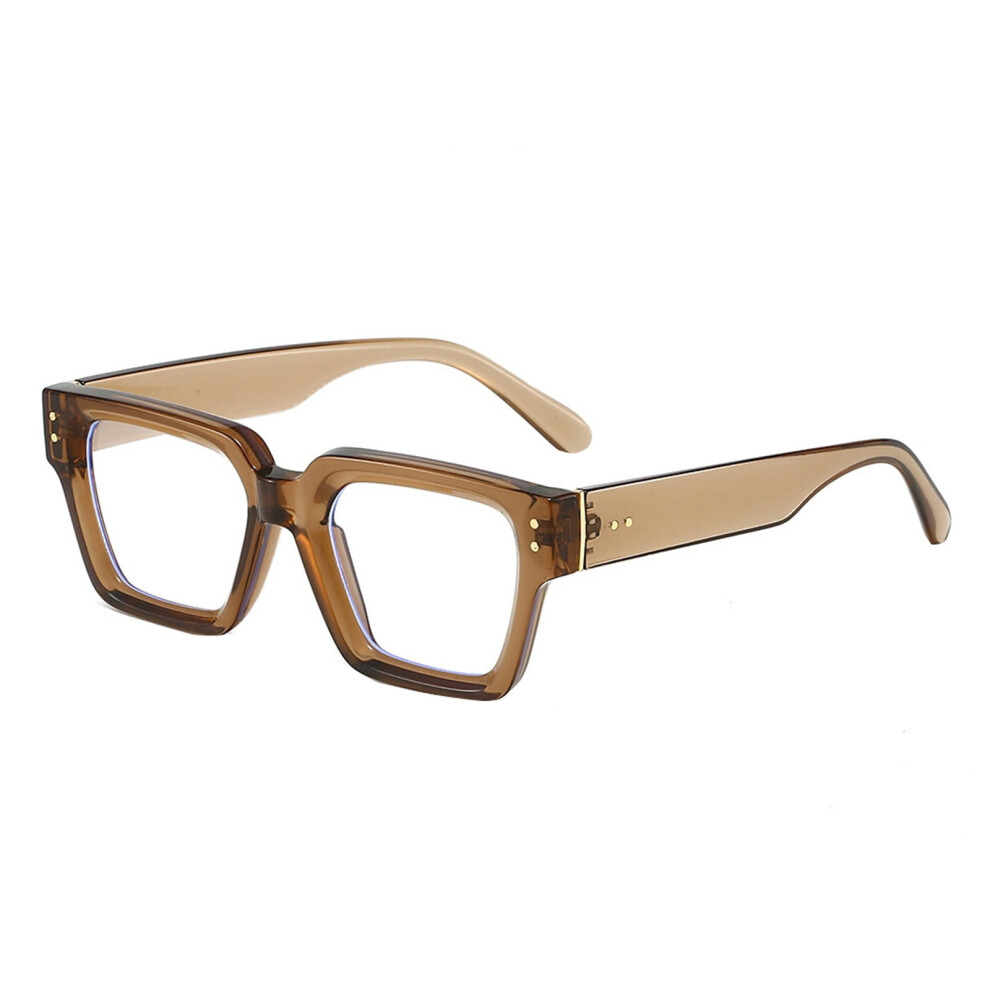 Blue/Light Stylish Square Glasses For And Blocking Computer Eyewear With Clear For Cycling Reading Daily Use,E
