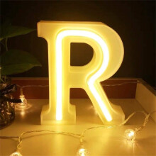 LED Neon Letter Lights, Light Up LED Letters Lights Light Up Marquee Letters Lights Letters Neon Signs Battery USB Warm