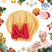 Super Absorbent Microfiber Hair Towel Wrap for Wet Hair, Quick-Drying, Soft Bow Tie – Compatible with All Hair Types