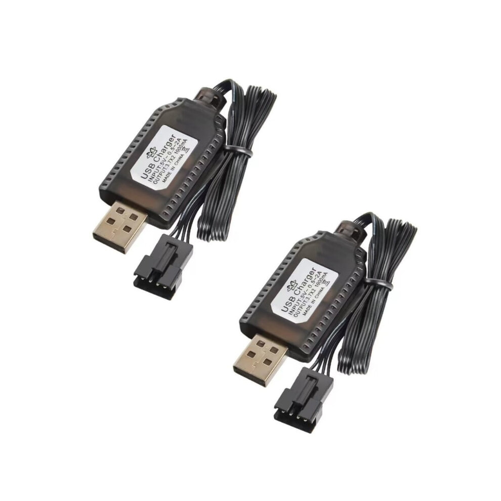 2Pack 7.4V Usb Charging Cable Sm 4P Connector For Lipo Battery Rc Models And Toys 9083649305751