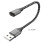 Cabo extensor USB-C fêmea para USB 2.0 macho, conversor extensor, adaptador de transferência de dados para celular e laptop. 3