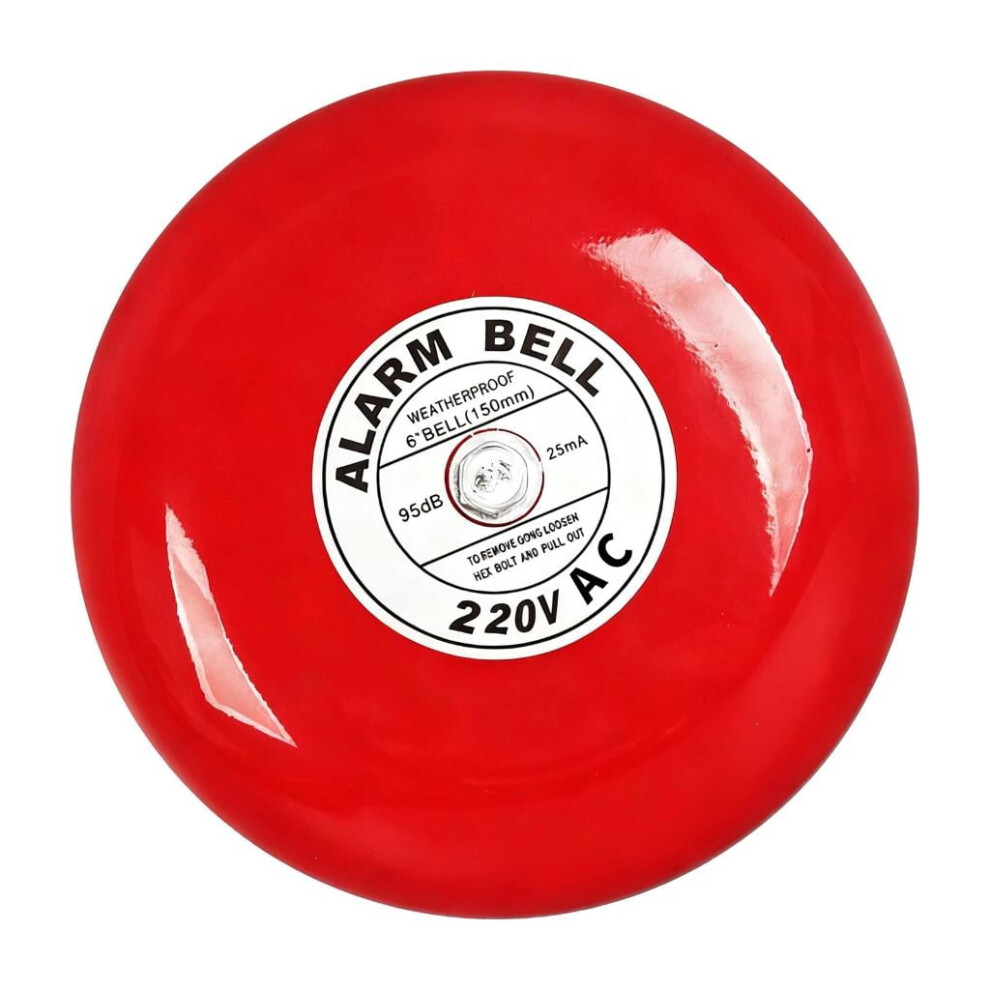 Industrial Metal Fire Alerts Bells 95Db Hearable Warning Waterproof Construction Suitable For Commercial Residential 9485826499718