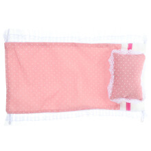 Set de lenjerie de pat pentru casă de păpuși, 5 piese cu perne și saltea, accesorii de dormitor miniaturale realiste la scară 1/12