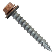 #14 Skrutky do plechovej strechy: (250) skrutiek x 1-1/2" medené šesťhranné skrutky do plechovej strechy s podložkou EPDM pre vlnitú strechu