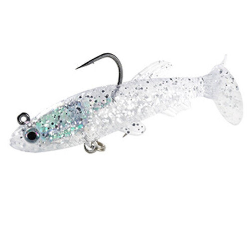 2 esche morbide con amo, spinner bait da 8,5 cm e 13 g, ideali per la pesca e l'affondamento.