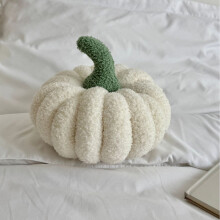 Halloween-Kürbis-Dekokissen, 20 x 15 cm – Beige – Herbst-, Erntedank- und Thanksgiving-Deko – Passend für Sofa, Sessel und Bett