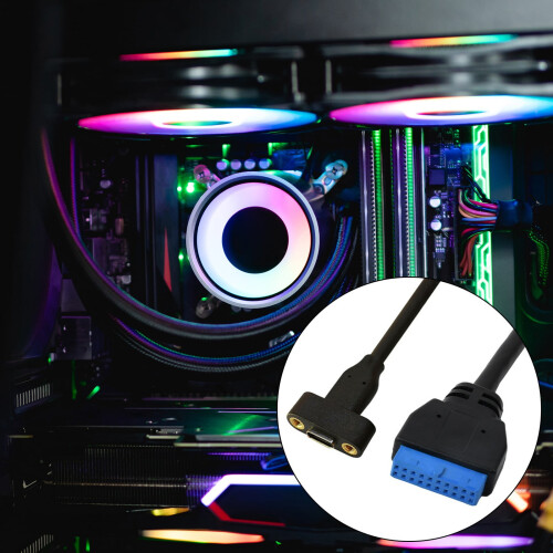 Μετατροπέας καλωδίου επέκτασης USB C σε IDC20P από θηλυκό σε IDC20P, κατάλληλος για 1