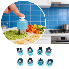 Ensemble d'outils de gaufrage en acier inoxydable – 8 pièces Fleurs et