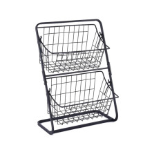 Kruidenrek met 2 lagen voor in de kast, kruidenorganizer voor in de keuken, opbergplank in zwart