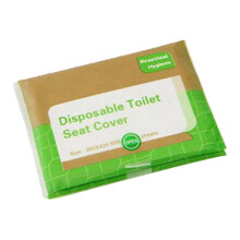 Housses de siège de toilette jetables et imperméables, lot de 10, sans autocollant, pour toilettes publiques et avions – Vertes, compatibles avec