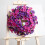 Guirlanda de flores de seda violeta com eucalipto, 50 cm (20 polegadas) 2
