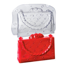 Moule à chocolat transparent 3D en forme de sac à main, moule à fondant, outils de décoration de gâteaux, mini moule à bonbons, facile à