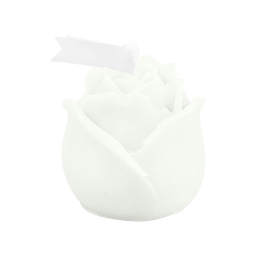 Vela de San Valentín con forma de rosa, blanca, 2026