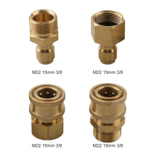Kit de raccord rapide pour nettoyeur haute pression M22-15/14 mm, adaptateurs en laiton pour nettoyeur haute pression G-un