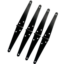 YIEMEEN Heavy Duty Strap Hinges Black Shed Door Gate Hinges with Screws Furniture Door Hardware for Fence Wood Gate Cabinet Door