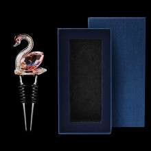 Tapón de vino Crystal Swan con junta de silicona