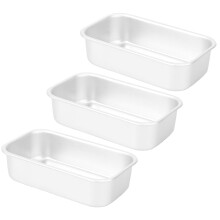3-Piece Minimalist Cake Loaf Pan Set Non-Stick Bakeware for Easy Baking and Perfect Loaves