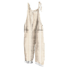Salopetă fără mâneci cu imprimeu de damă, cu dungi – rochie de vară ușoară, lejeră, casual, dintr-o singură piesă, bej, 2XL