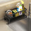 Porta spugne nero per lavelli da cucina e bagno 1