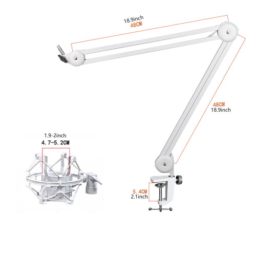 Professional Mic Boom Flexible Adjustable Microphone Stand Mount with/without Windshield for Studio and Home Recording 1