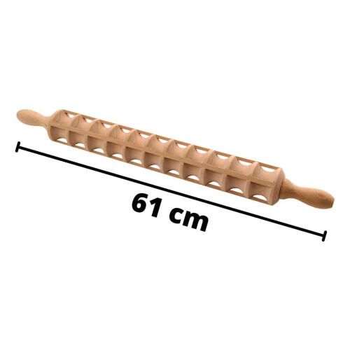 Rolo de massa para ravióli em madeira de faia, 40 raviólis, 60 cm (23,6 polegadas) 1