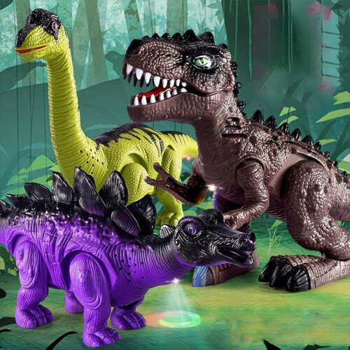 Elektronisk gående dinosaurlegetøj til børn, lys og lyd 1