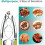 Nut Crackers, 8Pcs Multi-Purpose Stainless Steel Seafood Pecan Cracker, Non-slip Handle Walnut Cracking Tools (Green) 4