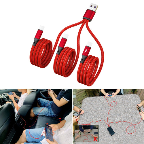 Câble USB vers Type-C 3 en 1 pour smartphones 1