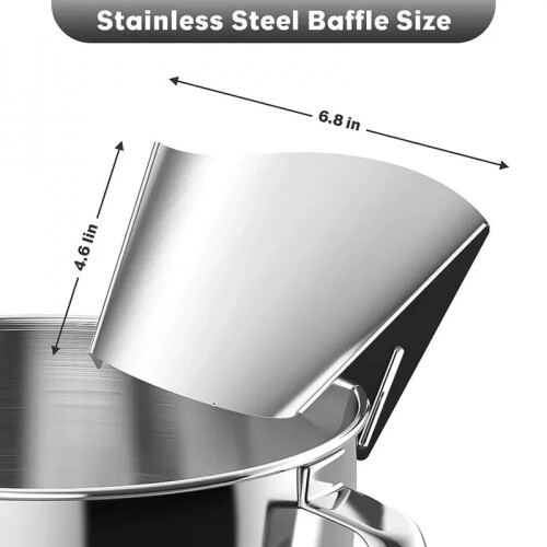 Stainless Steel Pour Shield for KitchenAid Mixers Universal 2