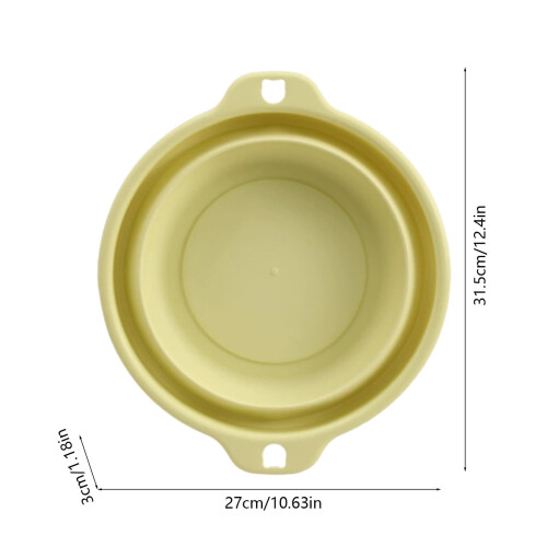 Lavabo pieghevole in plastica, giallo, resistente al calore e impilabile 2