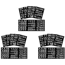 24 Blatt Selbstklebendes Vinyl Buchstaben Nummern Kit, Briefkasten Nummern Aufkleber für Briefkasten, Schilder, Fenster, Autos, Adress Nummer