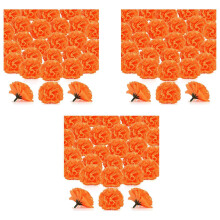 Goudsbloem Bloemhoofdjes Bulk, 300 Stuks Kunstmatige Bloemhoofdjes voor Slingers Ambachten, Zijden Goudsbloem Nep Bloemen, Oranje