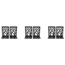 Book Ends for Heavy Books,Book Shelf Holder Home Decorative, Metal Bookends Black 3 Pair,Bookend Supports, Book Stoppers