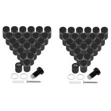 48Pcs Standoff Screws, Wall Sign Standoff Mounting Hardware Advertising Glass Standoff Nail for Hanging, Black