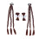 2 pezzi di extension per capelli a treccia marrone scuro HT Silk 2