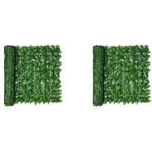 2X 0,5X3 M Wand Pflanzen Zaun Blätter Künstliche Faux Efeublatt Sicht Schutz Zaun Bildschirm Dekor Platten Hecke