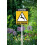 Comhartha Trasnaithe Fia Alúmanaim 8x12 orlach le Geall 4