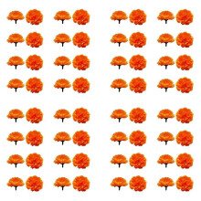 Capolini di Calendula Bulk, 500 Pezzi Teste di Fiori Artificiali per Ghirlande Artigianali, Fiori Finti di Calendula di Seta, Arancione