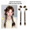 2 pezzi di extension per capelli a treccia marrone scuro HT Silk 6