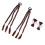 2 pezzi di extension per capelli a treccia marrone scuro HT Silk 7