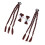 2 pezzi di extension per capelli a treccia marrone scuro HT Silk 10
