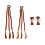 2 pezzi di extension per capelli a treccia castano chiaro in seta 5