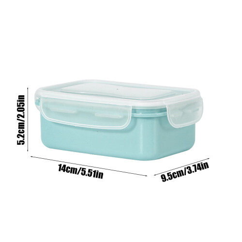 Contenitore per il pranzo in plastica blu – Contenitore compatto e a prova di perdite 2