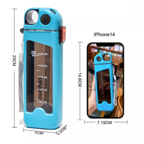 Portable square water bottle leak-proof 500ml 2